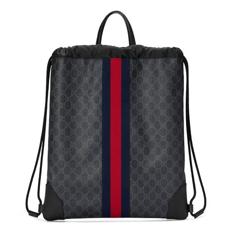 gucci leather backpacks for men|Gucci drawstring backpack for men.